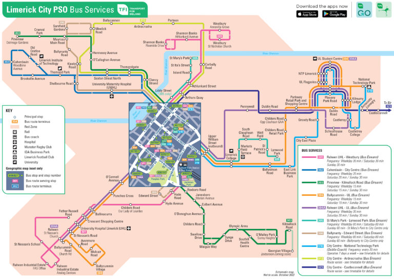 Limerick City Bus Network Maps | Transport for Ireland