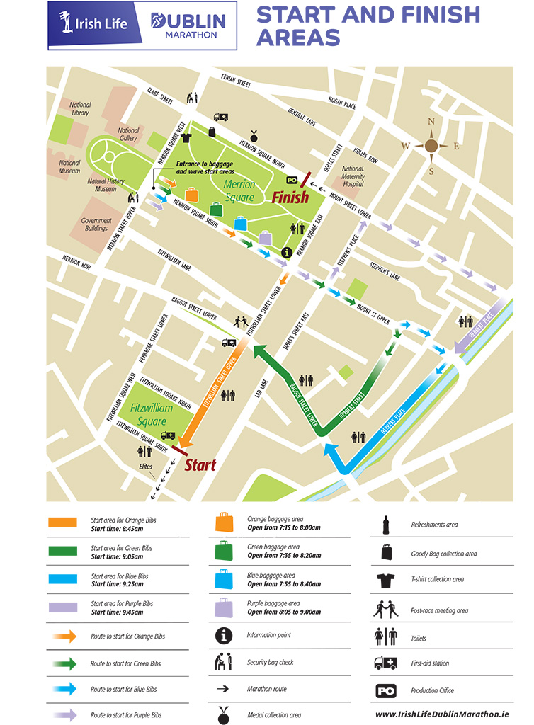 Dublin City Marathon race map October