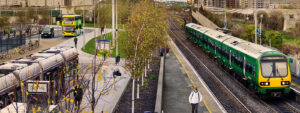 bus train rail luas taxi cycling walking