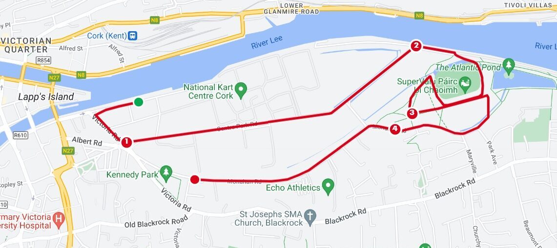 Cork Womens mini marathon map